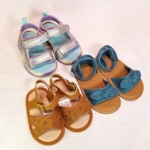 Lot of 3 Baby Toddler Girl's Sandals